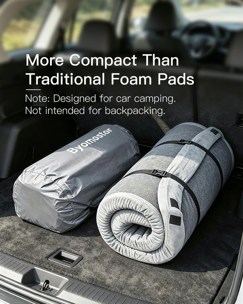 Self Inflating Sleeping Pad, Foam & Air Camping Mattress 4" Thick
