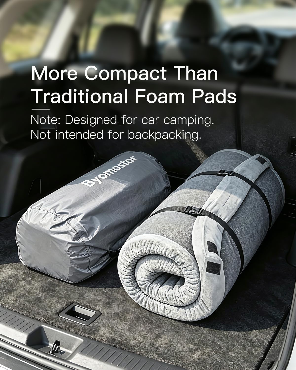 Self Inflating Sleeping Pad, Foam & Air Camping Mattress 4" Thick