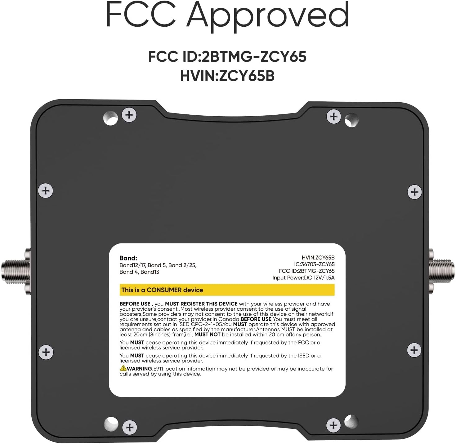 Cell Phone Booster for Truck RV, 5G/4G LTE/3G Signal Booster All Carriers