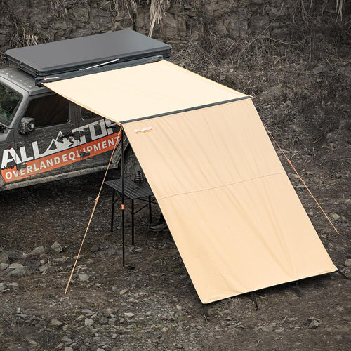 Awning Wall Universal Multi-Side, 6.6Ft X 8.5Ft, Waterproof Ripstop Uv-Resistant Awning Extension for Extra Privacy & Shade