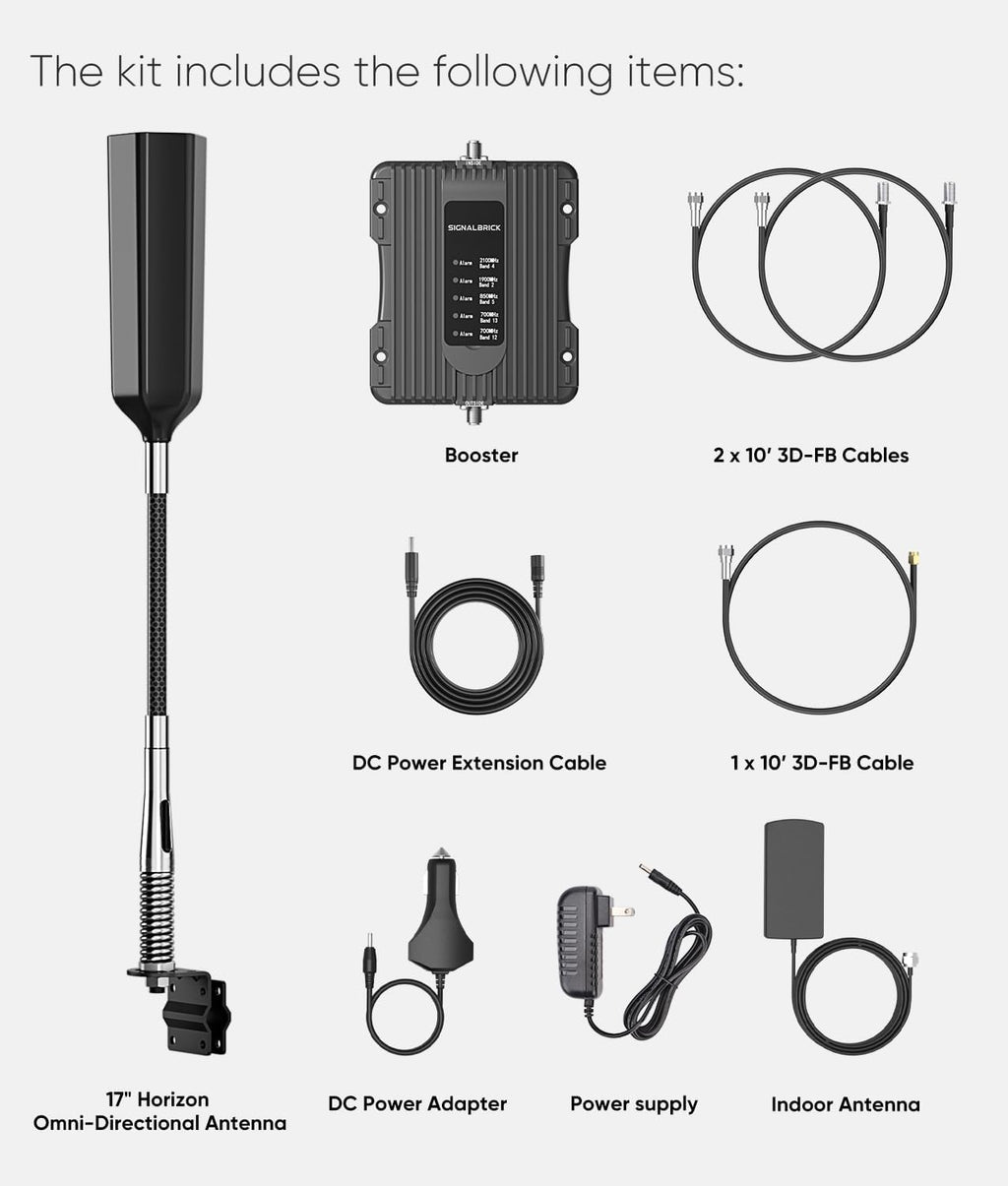 Cell Phone Booster for Truck RV, 5G/4G LTE/3G Signal Booster All Carriers