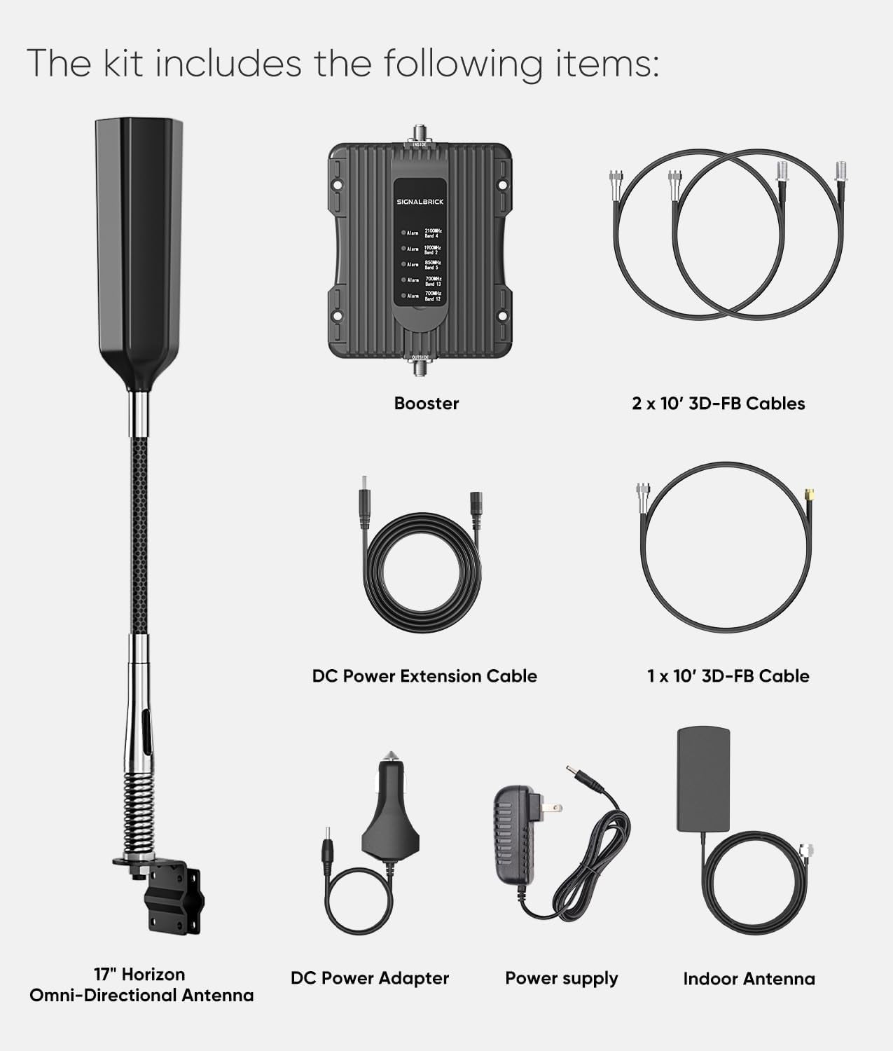 Cell Phone Booster for Truck RV, 5G/4G LTE/3G Signal Booster All Carriers